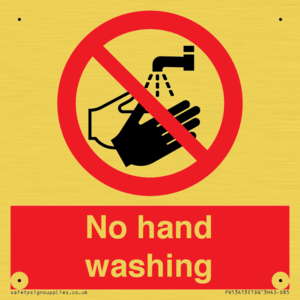 No hand washing